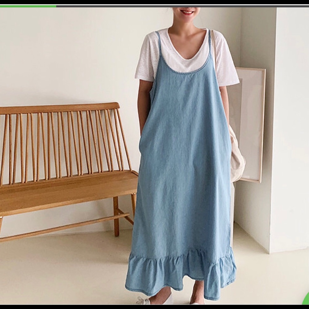 Denim maxi dress